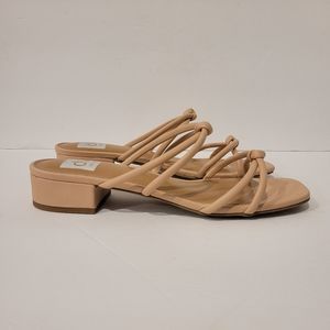 Dolce Vita Wisteria Sandals Nude Knotted Strappy Slip On Slides Shoes NWOT